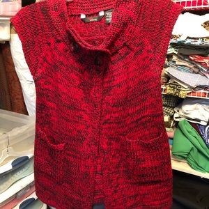Red sweater vest/ topper 1955 Vintage